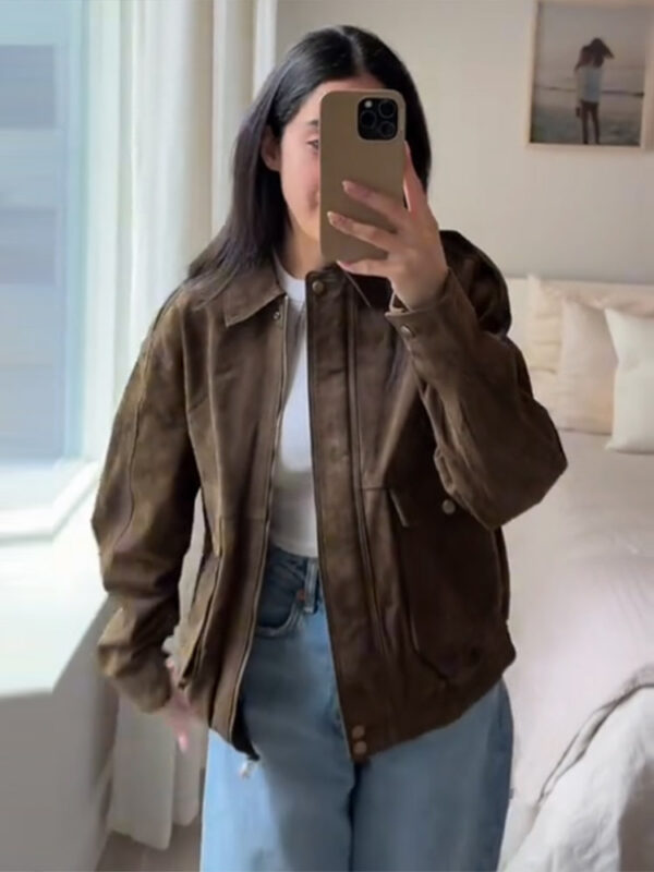 Women's Spring Clothing Personality Retro Suede Fabric Jacket Short Coat - Image 4