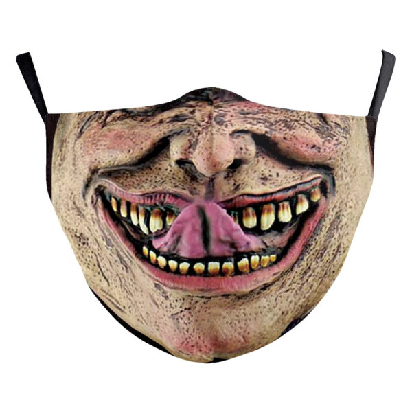 Digital Printing Halloween Clown Funny Horror Double-layer Dust Mask - Image 7
