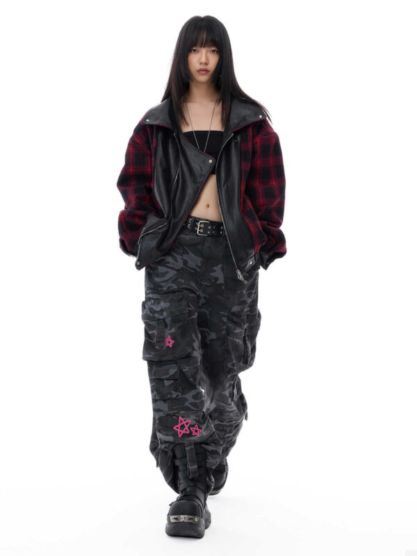 Motorcycle Reversible Jacket Pu Shuai Vibe Leather Coat - Image 5