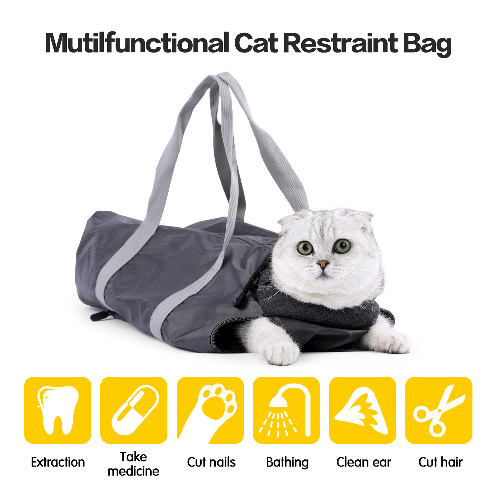 Cat Travel Bag Double Lined Anti Scratch And Bite Pet Bags - Image 2