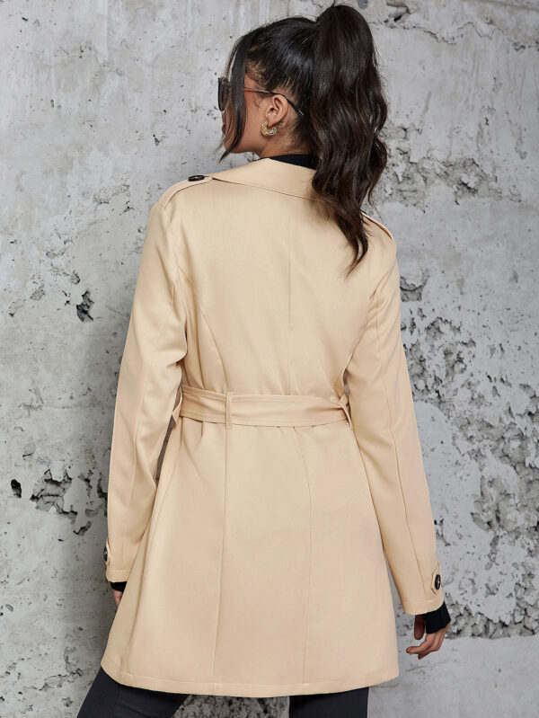 Women's Mid-length Trench Coat British Style Coat - Image 2