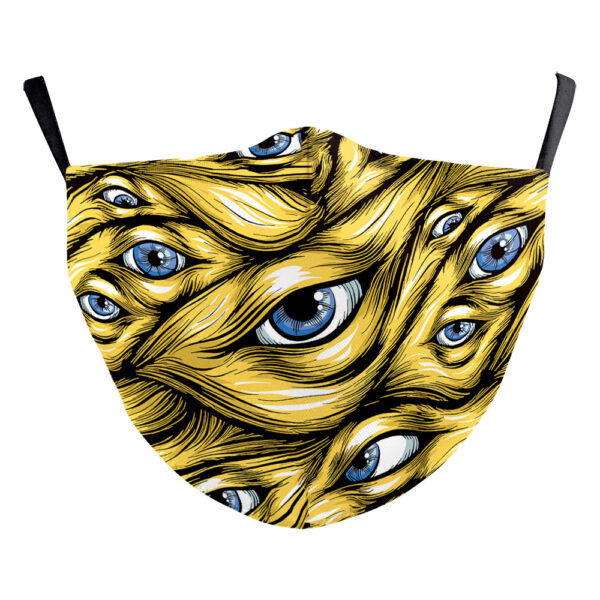 Halloween Milk Silk High Density Diagonal Cloth Double Layer Dustproof Protective Mask - Image 5