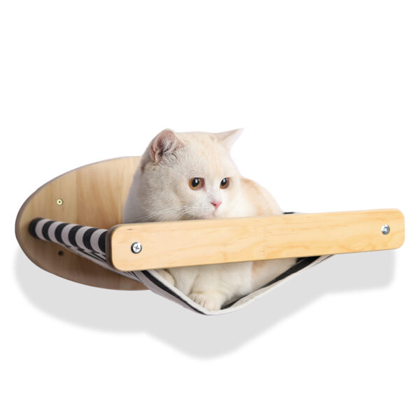 Pine Wood Cat Climbing Frame Cat Wall Hammock Staircase Room Space Capsule Cat Toy - Image 6