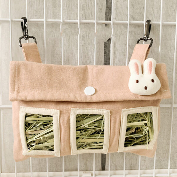 Rabbit Large Capacity Canvas Straw Bag - Image 7