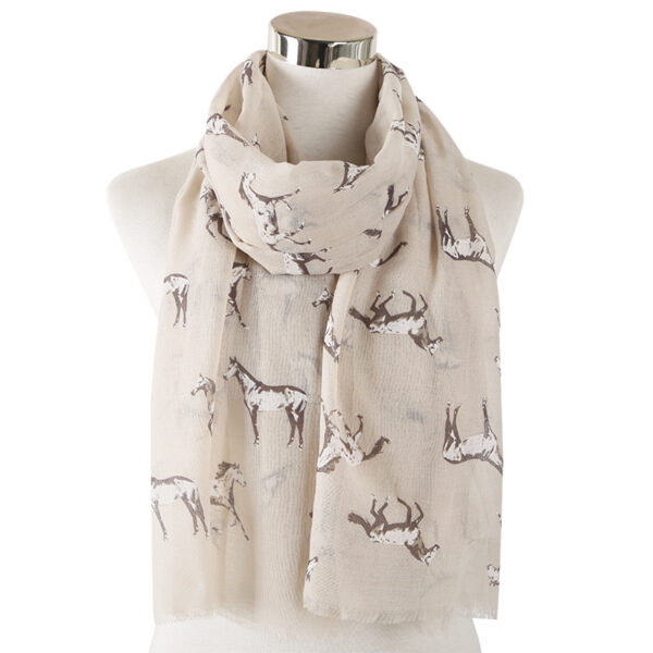 New Running Horse Scarf Animal Print Scarf - Image 2