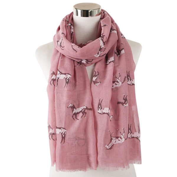 New Running Horse Scarf Animal Print Scarf - Image 4